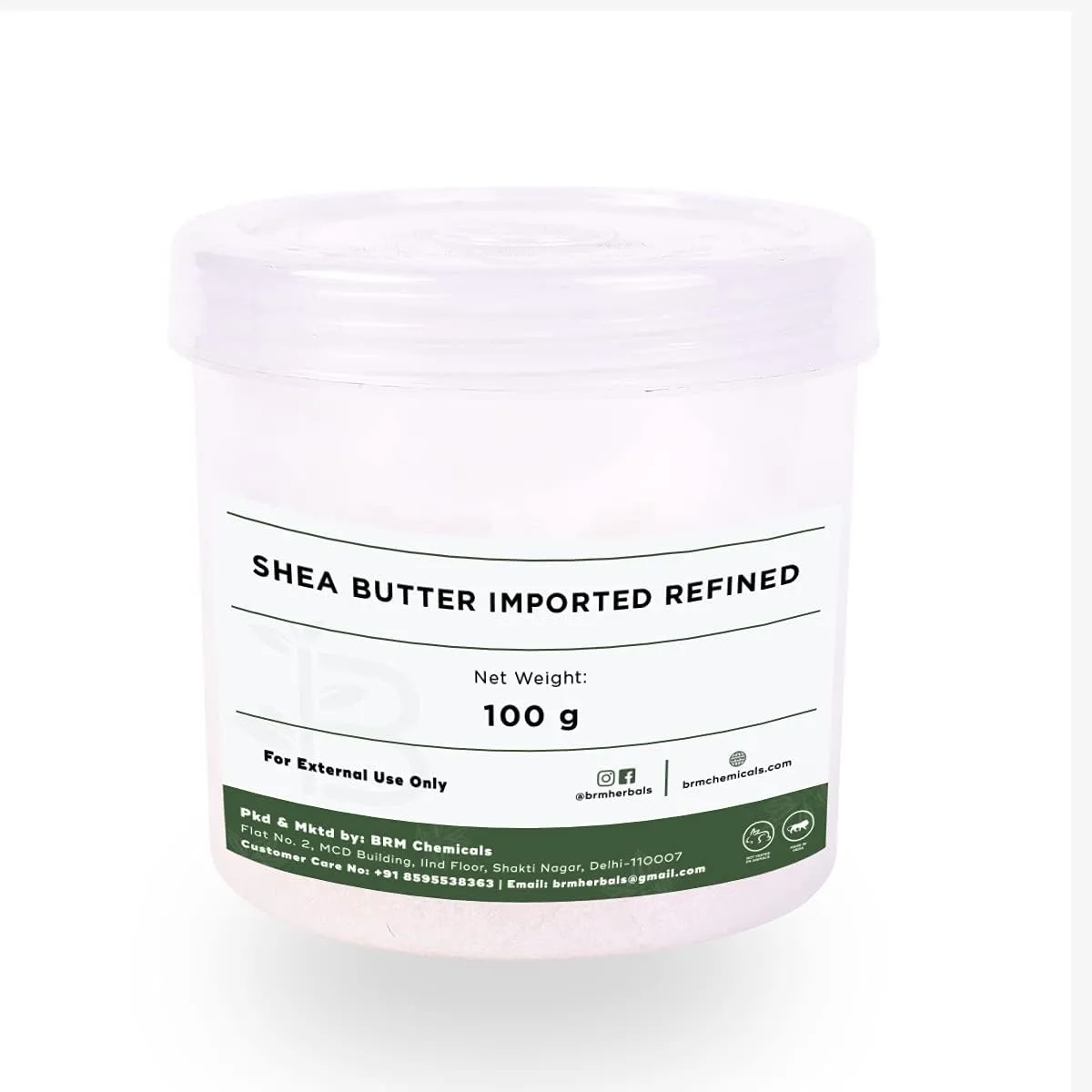 BRM Herbals Shea Butter - Imported - 100 Grams Refined Shea Butter For Soap Making, Lotion, Creams, Cosmetic Making & Diy Personal Care For Face, Hair, Skin & Body