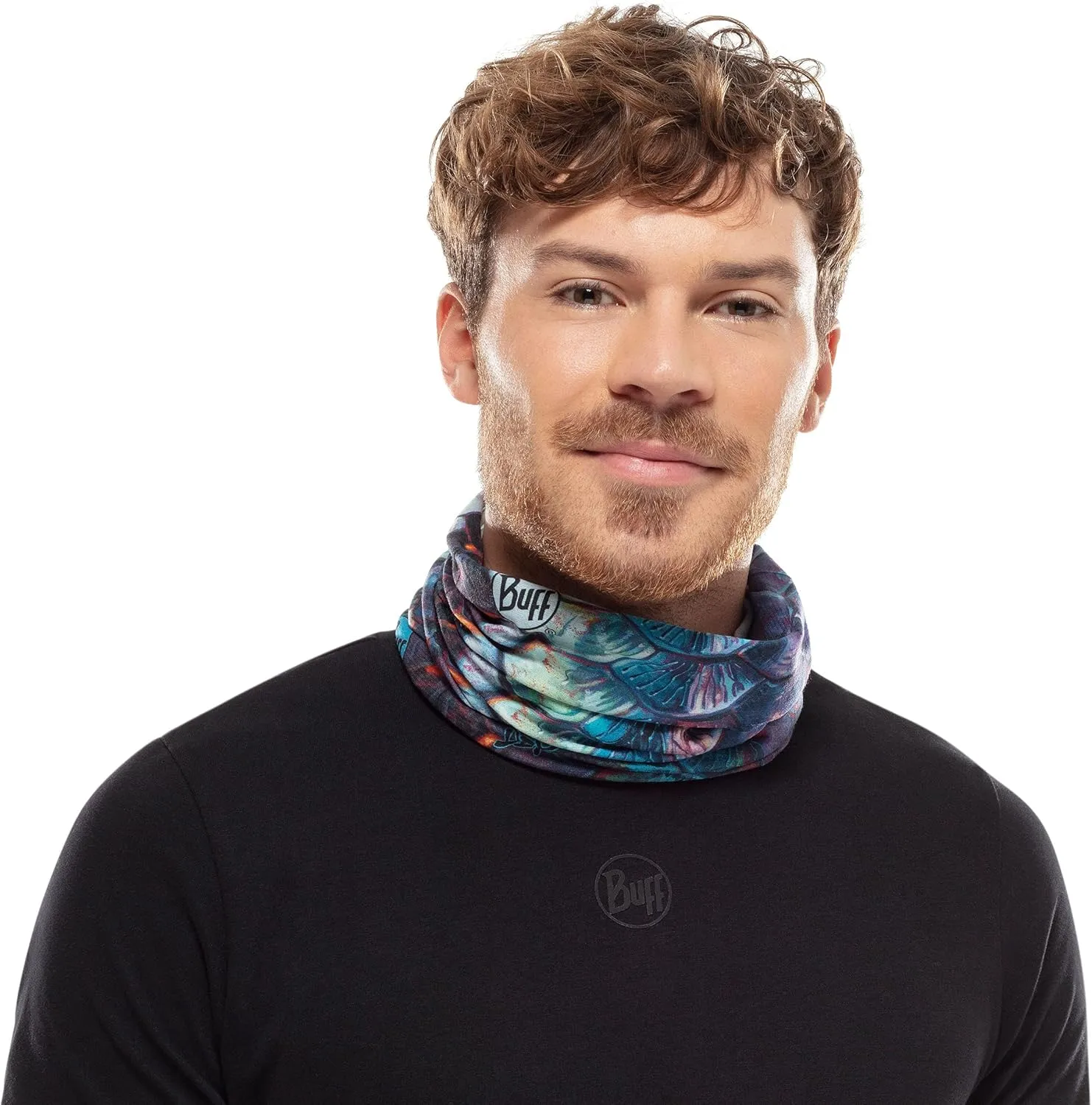 BUFF CoolNet UV Neck Gaiter, UPF 50 Sun Protection, Breathable, Versatile, Quick Dry Face Mask, Fishing Designs, Adult Size