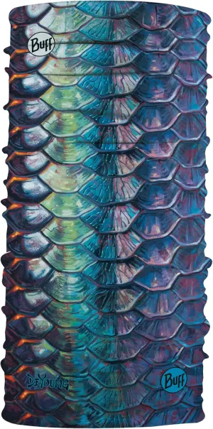 BUFF CoolNet UV Neck Gaiter, UPF 50 Sun Protection, Breathable, Versatile, Quick Dry Face Mask, Fishing Designs, Adult Size