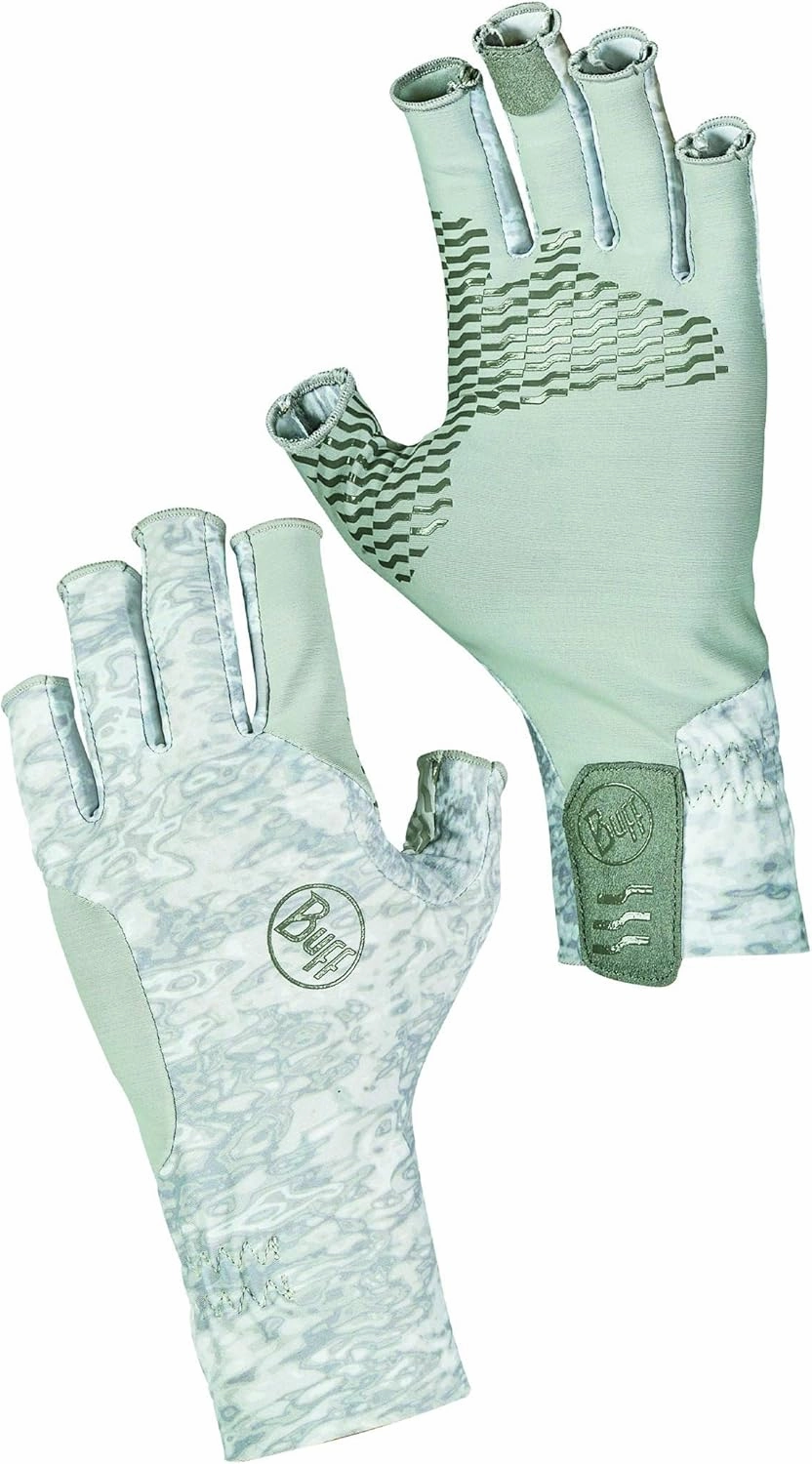 BUFF Adult Aqua Gloves, UPF 50  Sun Protection, Odor-Resistant Fabric, Quick Drying and Lightweight, Outdoor Activities, Multiple Sizes