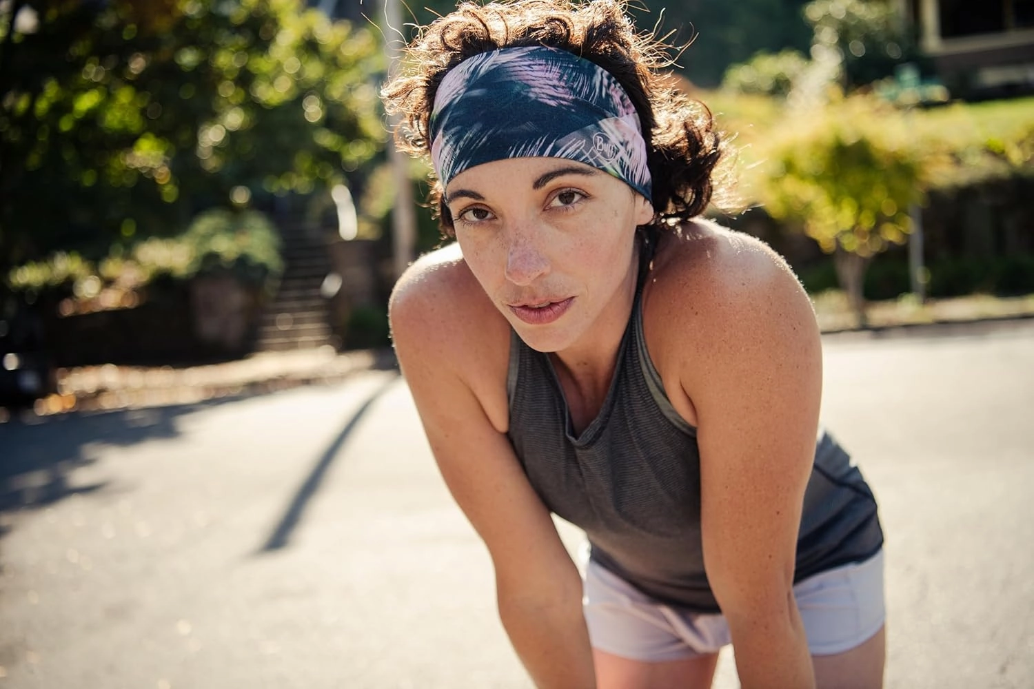 BUFF CoolNet UV Half Neck Gaitor, UPF 50 Sun Protection, Breathable, Versatile, Quick Dry Face Mask, Bright Color, Adult Size