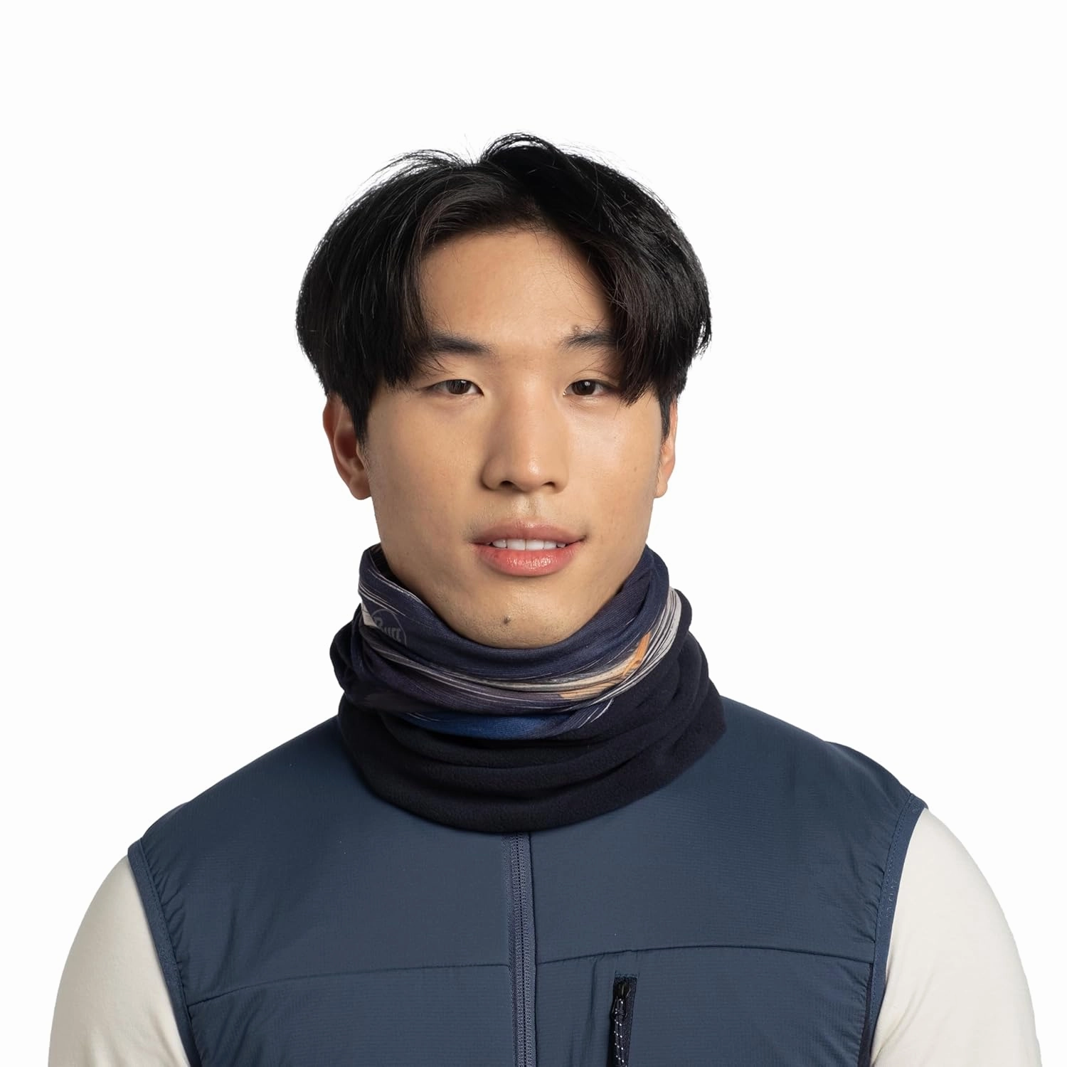 BUFF Polar Neck Gaiter, Cold Weather Neckwear, Thermal Insulated Fleece, UPF 50 Sun Protection, Breathable, Arky Navy, Adult Size