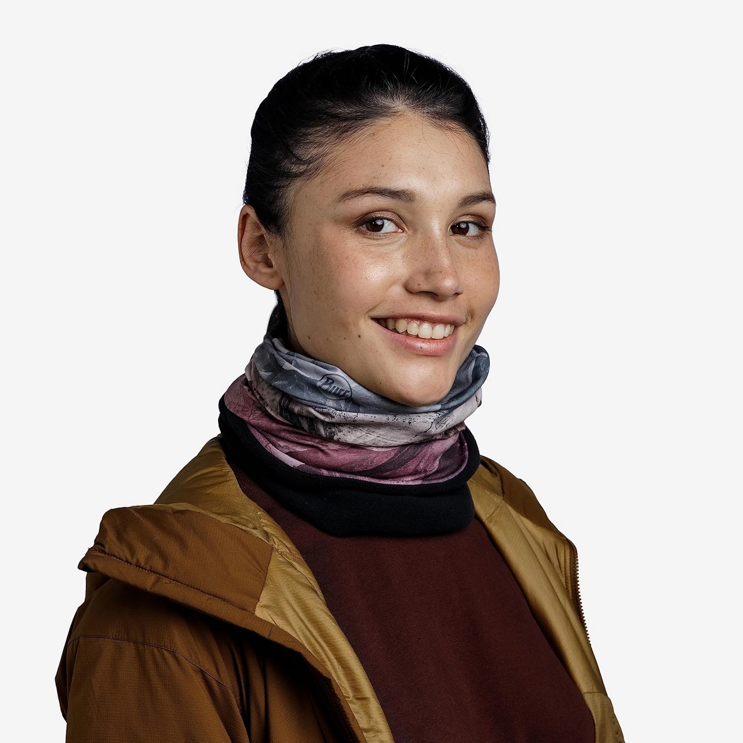 BUFF Polar Neck Gaiter, Cold Weather Neckwear, Thermal Insulated Fleece, UPF 50 Sun Protection, Breathable, Eryna Multi, Adult Size