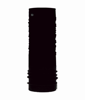 BUFF Polar Neck Gaiter, Cold Weather Neckwear, Thermal Insulated Fleece, UPF 50 Sun Protection, Breathable, Solid Black, Adult Size