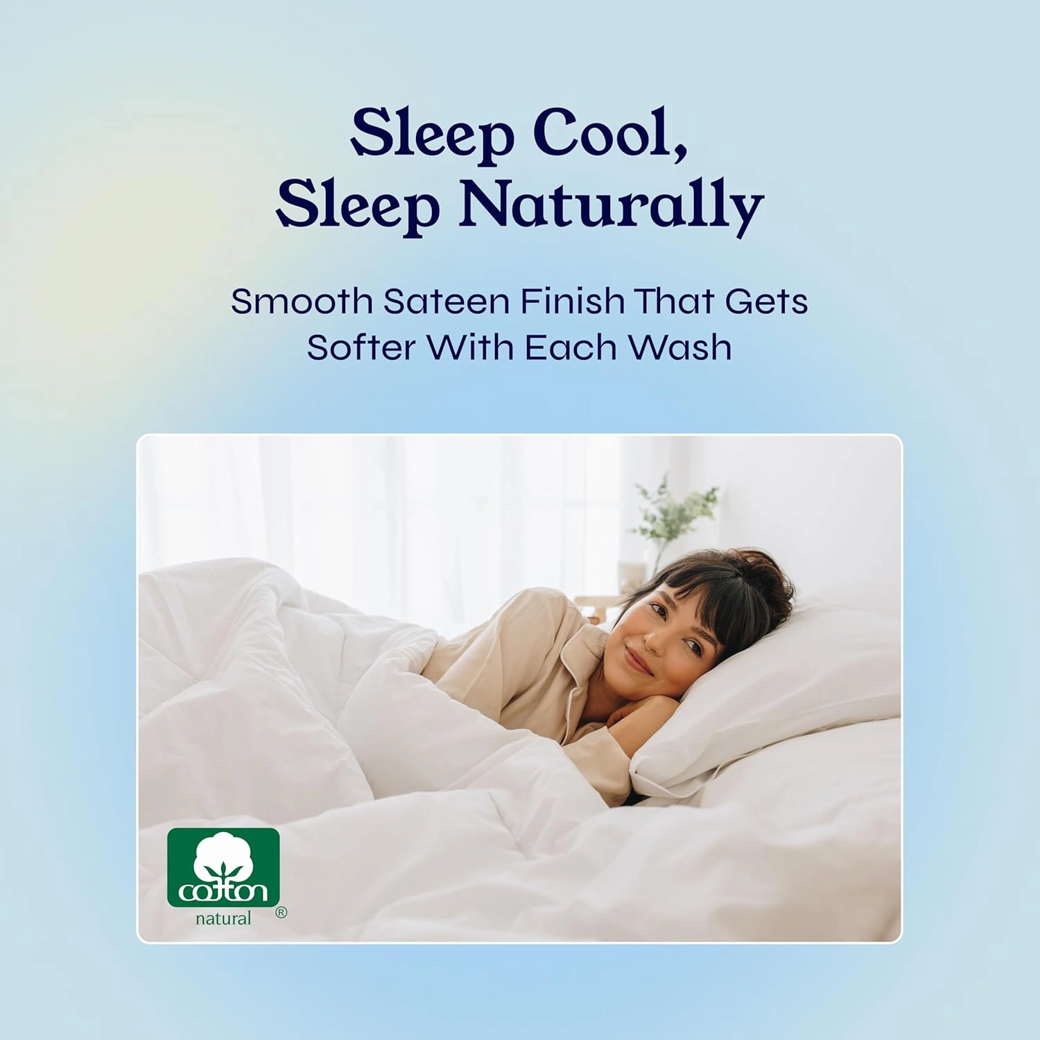 California Design Den Natural 100% Cotton Sheets for Queen Size Bed - Soft 400 Thread Count Sateen, Cooling Sheets,Deep Pockets with All Around Elastic for a Snug Fit, Durable Bedding Set - Ivory