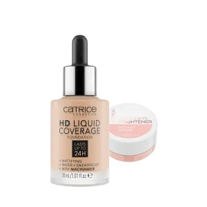 Catrice | HD Liquid Coverage Foundation 30 & Under Eye Brightener 10 Light Rose | Full Coverage Makeup | Vegan & Cruelty Free