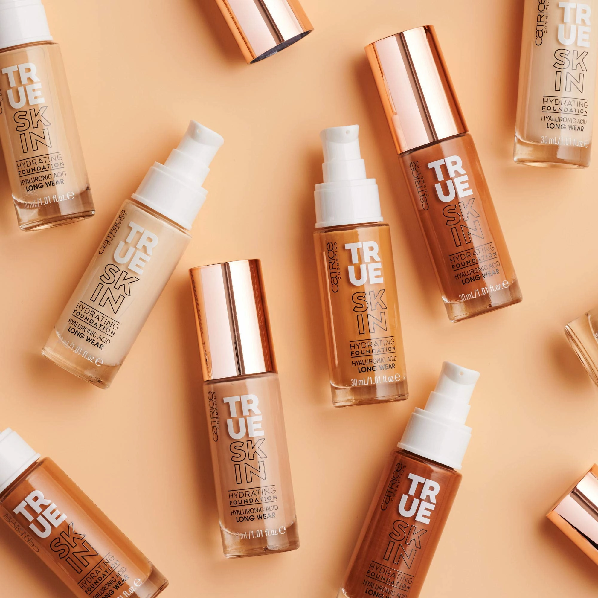 Catrice | True Skin Hydrating Foundation | Lightweight Buildable Coverage with Hyaluronic Acid and Watermelon Seed Oil | Vegan & Cruelty Free (080 | Neutral Pecan)