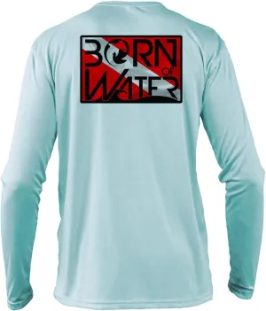 Circling Hammerhead Shark Dive Flag Shirt: UV UPF  50 Long Sleeve