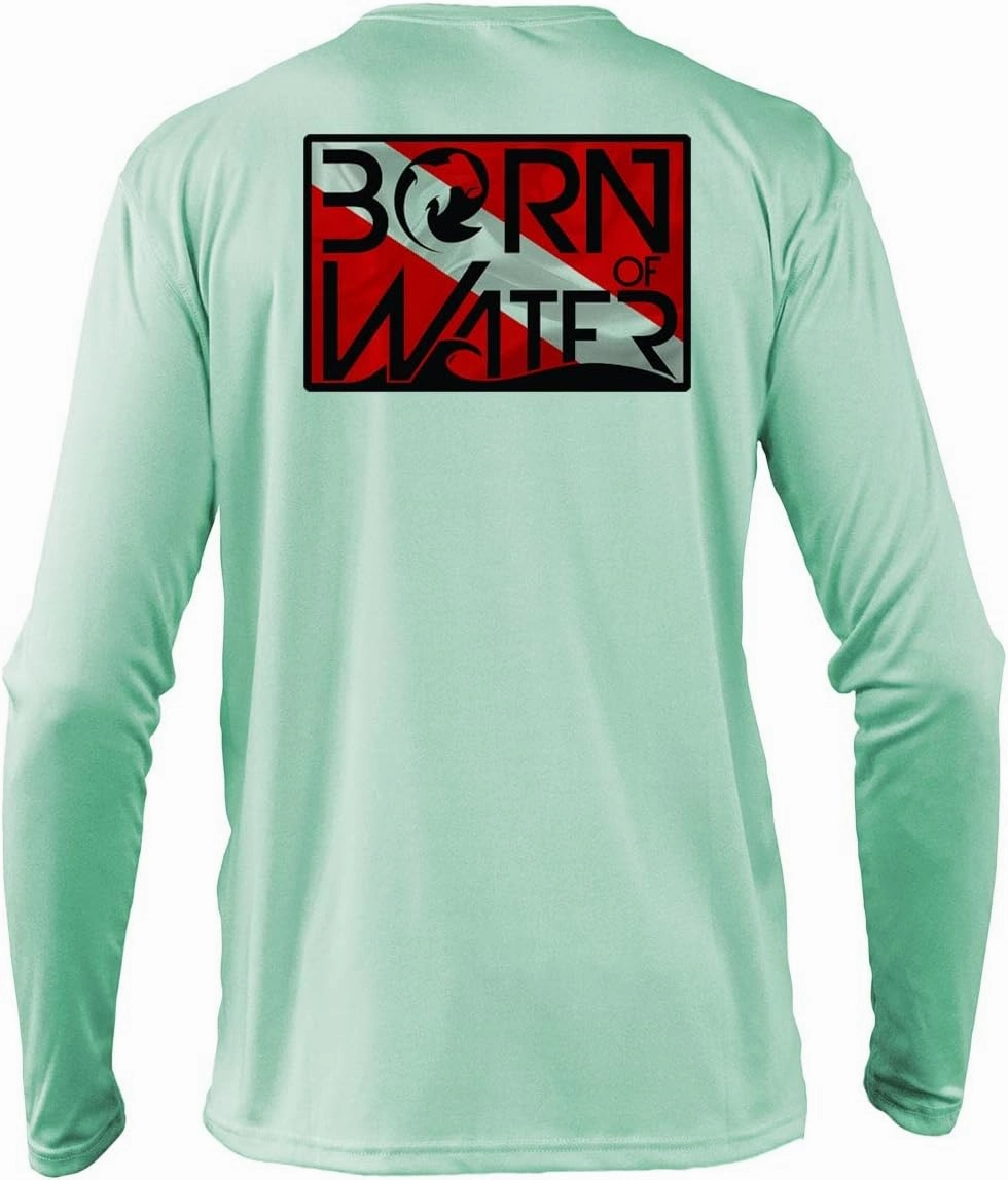 Circling Hammerhead Shark Dive Flag Shirt: UV UPF  50 Long Sleeve