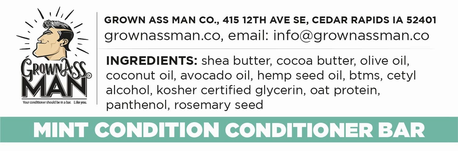 Conditioner Bar - Plastic Free & Eco-Friendly, Natural & Organic Hydration for All Hair Made with Essential Oils for Soft, Smooth, Healthy Hair, 4.5 oz Bar (Mint Condition, 3-Pack)