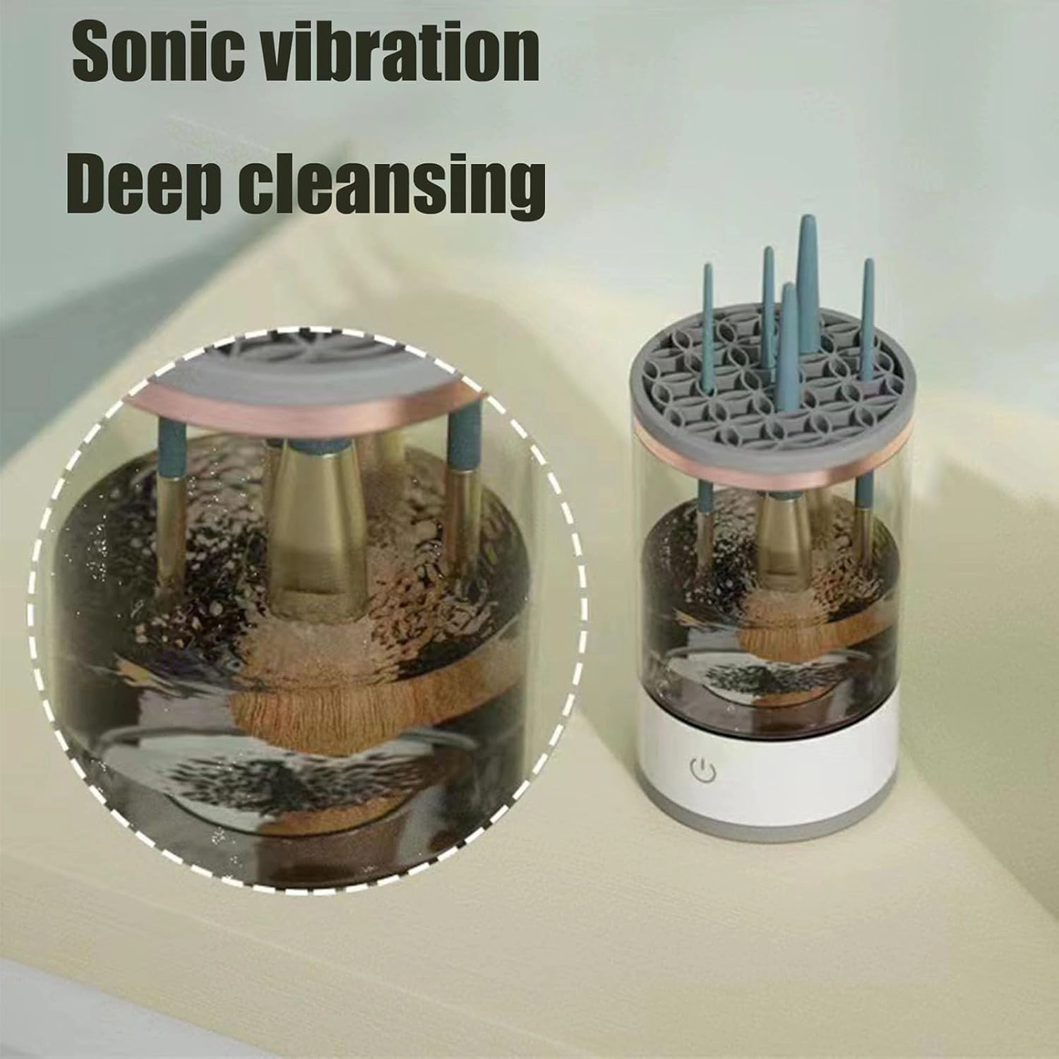 Cosmetic Brush Cleaner,Brush Cleaner Charging/Plug-in,The Cozy Luna Brush Cleaner,Make Up Brushes Cleaner Cozy Luna,CozyLuna Makeup Brush Cleaner (Charge,White)