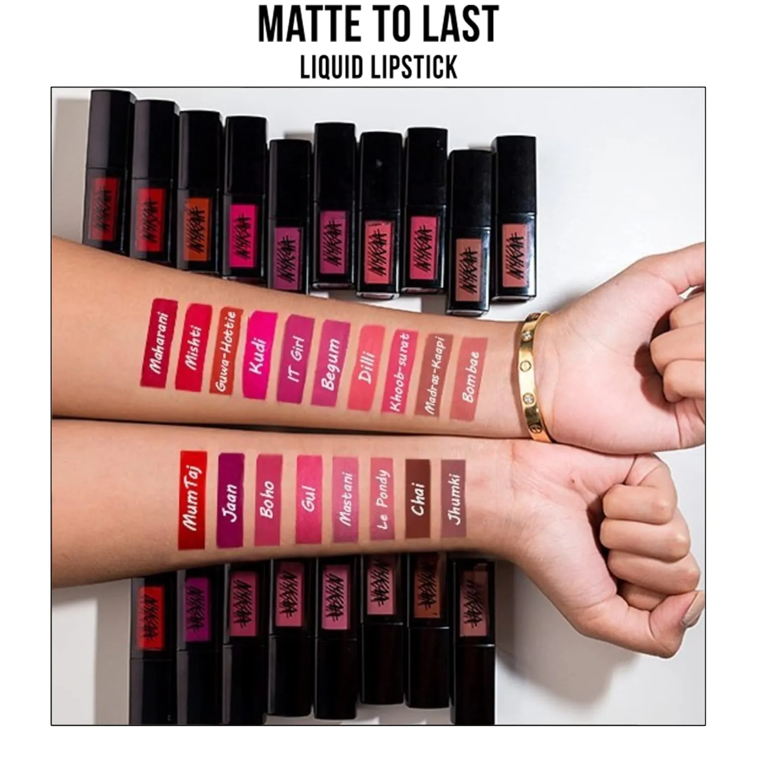 Cosmetics Matte to Last Transfer Proof Liquid Lipstick - Lip Makeup with Intense Color Payoff - Long Lasting Lip Product - 01 Bombae - 0.16 oz