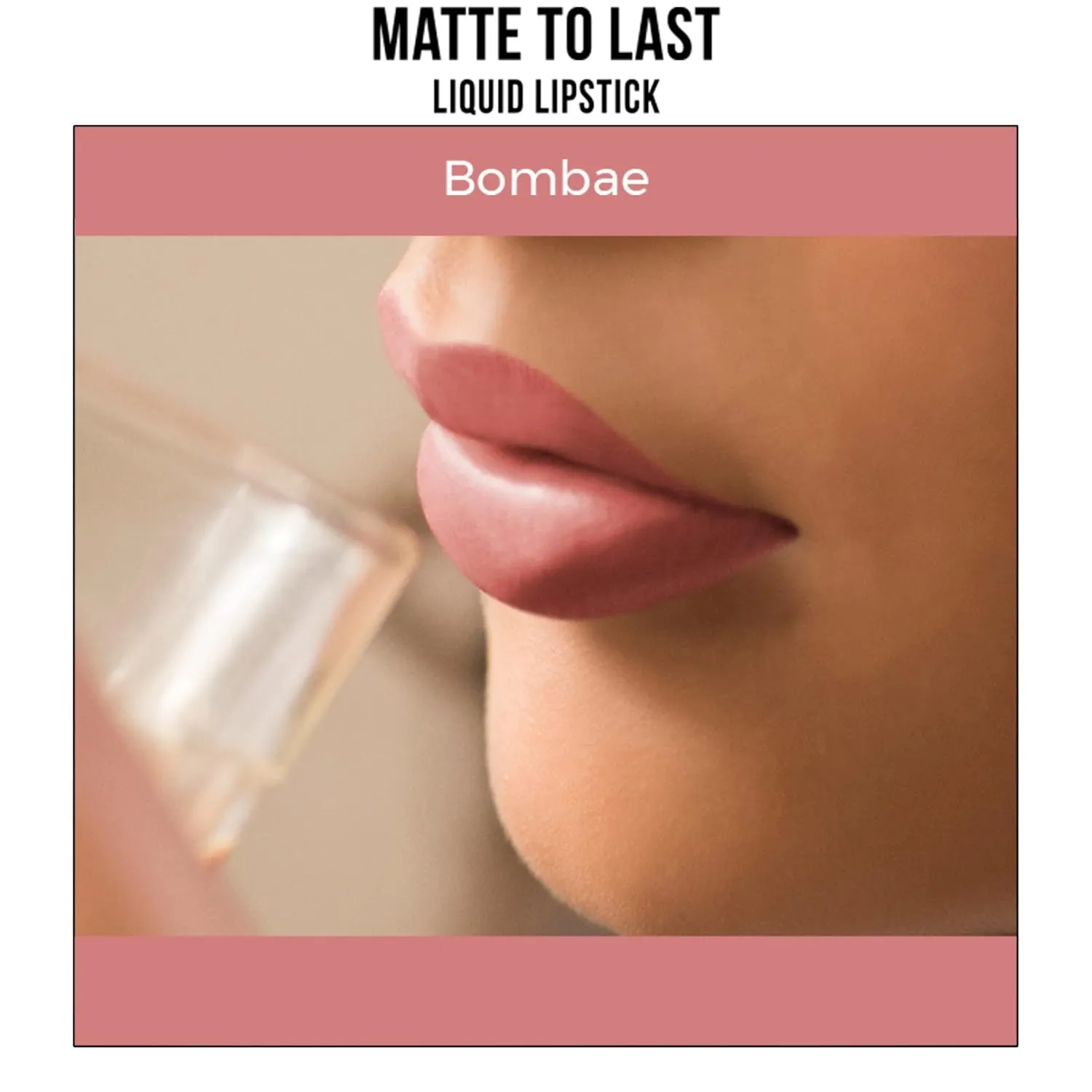 Cosmetics Matte to Last Transfer Proof Liquid Lipstick - Lip Makeup with Intense Color Payoff - Long Lasting Lip Product - 01 Bombae - 0.16 oz
