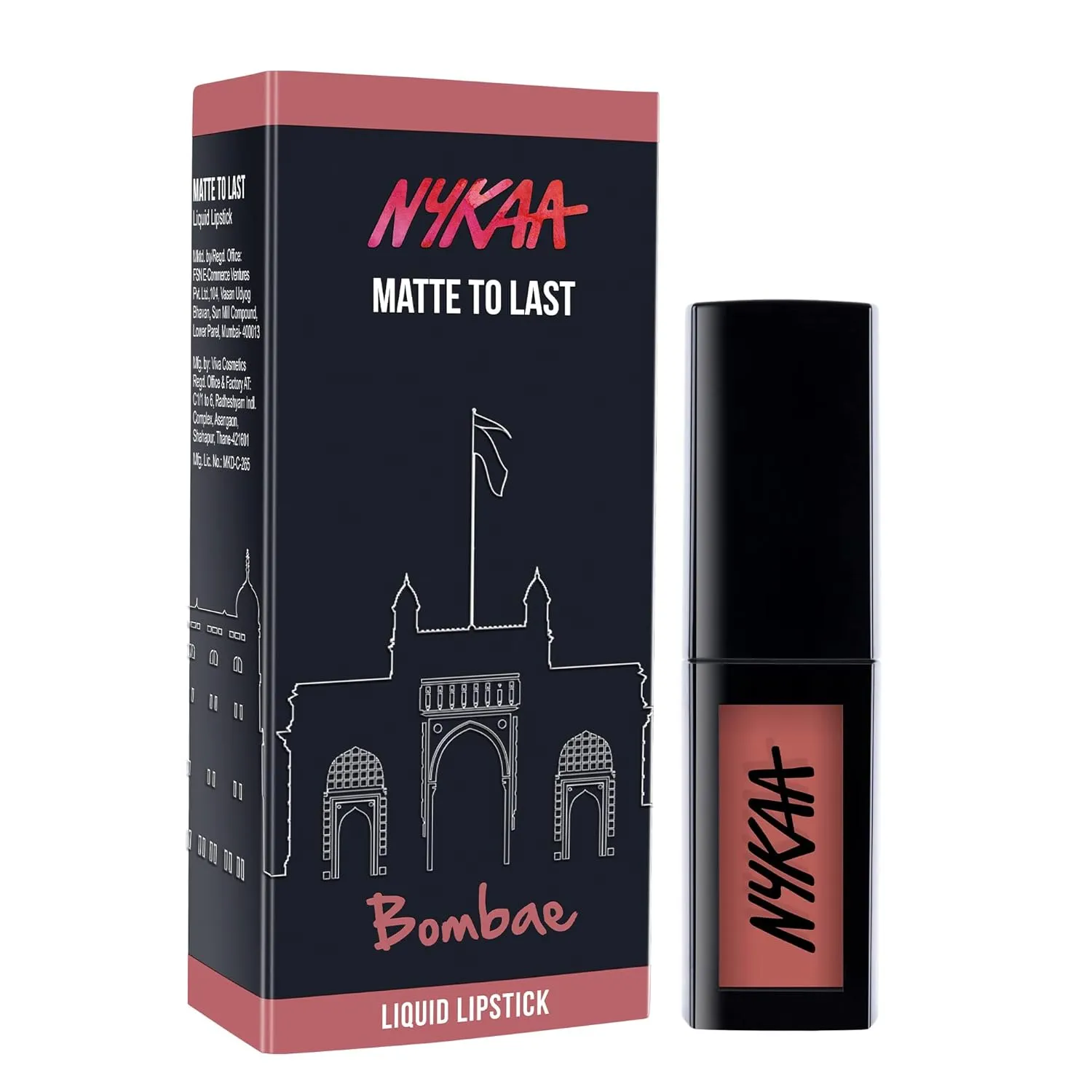 Cosmetics Matte to Last Transfer Proof Liquid Lipstick - Lip Makeup with Intense Color Payoff - Long Lasting Lip Product - 01 Bombae - 0.16 oz
