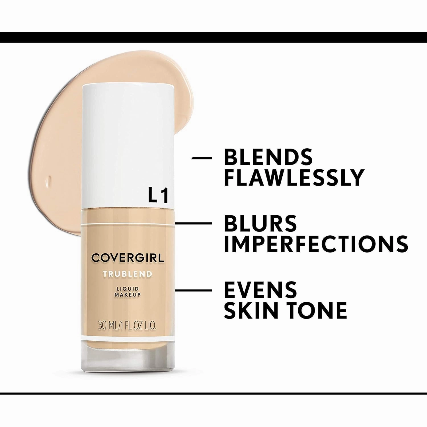 COVERGIRL Trublend Liquid Makeup Classic Ivory L2 1 Fl Oz, 1.000-Fluid Ounce