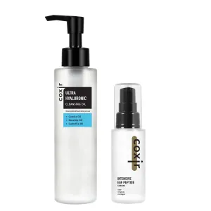 coxir ULTRA HYALURONIC CLEANSING OIL 5.07 fl.oz   EGF PEPTIDE SERUM 1.69 fl.oz l Deep Cleansing, Fine Lines, Youth Activating