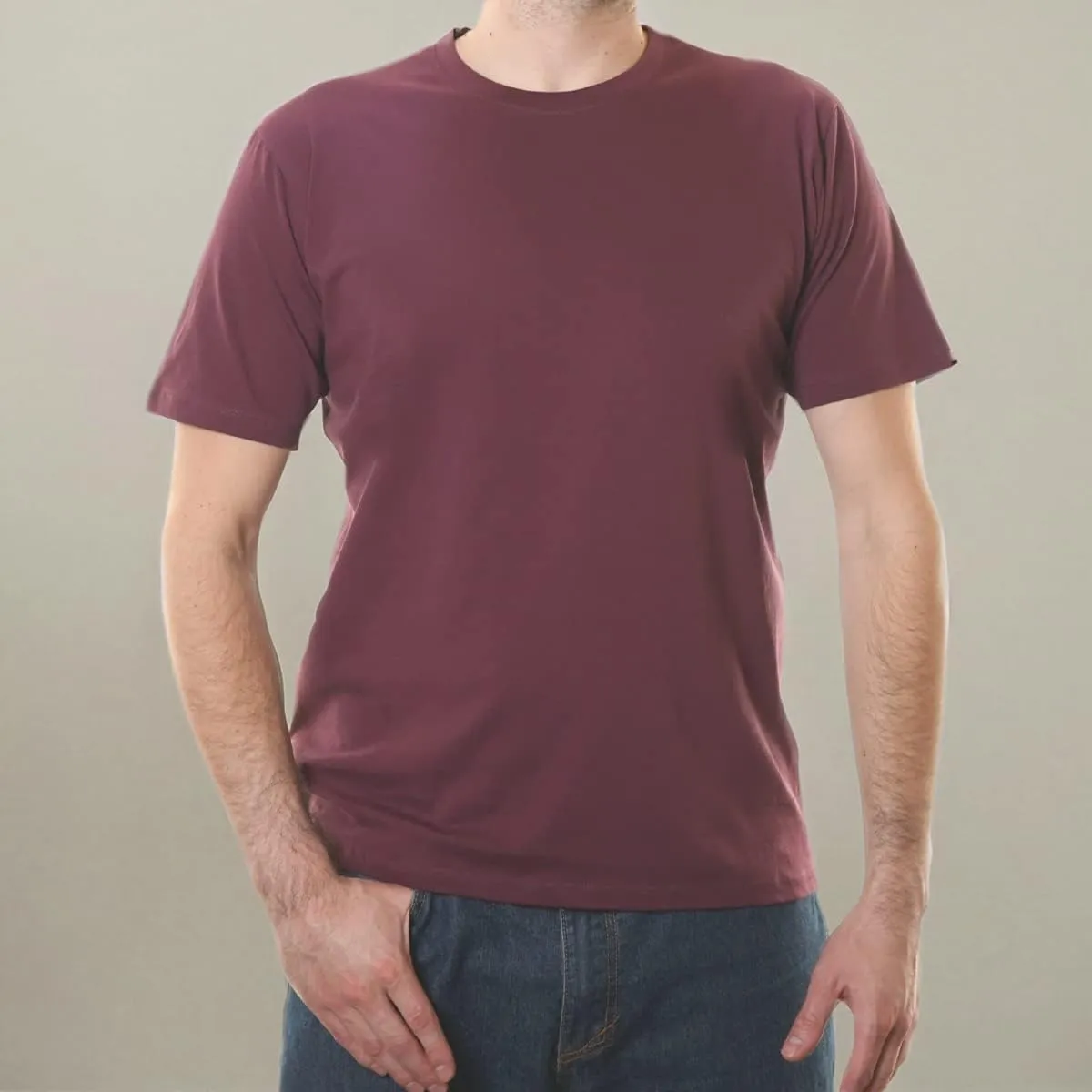 Crewneck 100% Certified Organic Cotton, Soft Shirts for Men