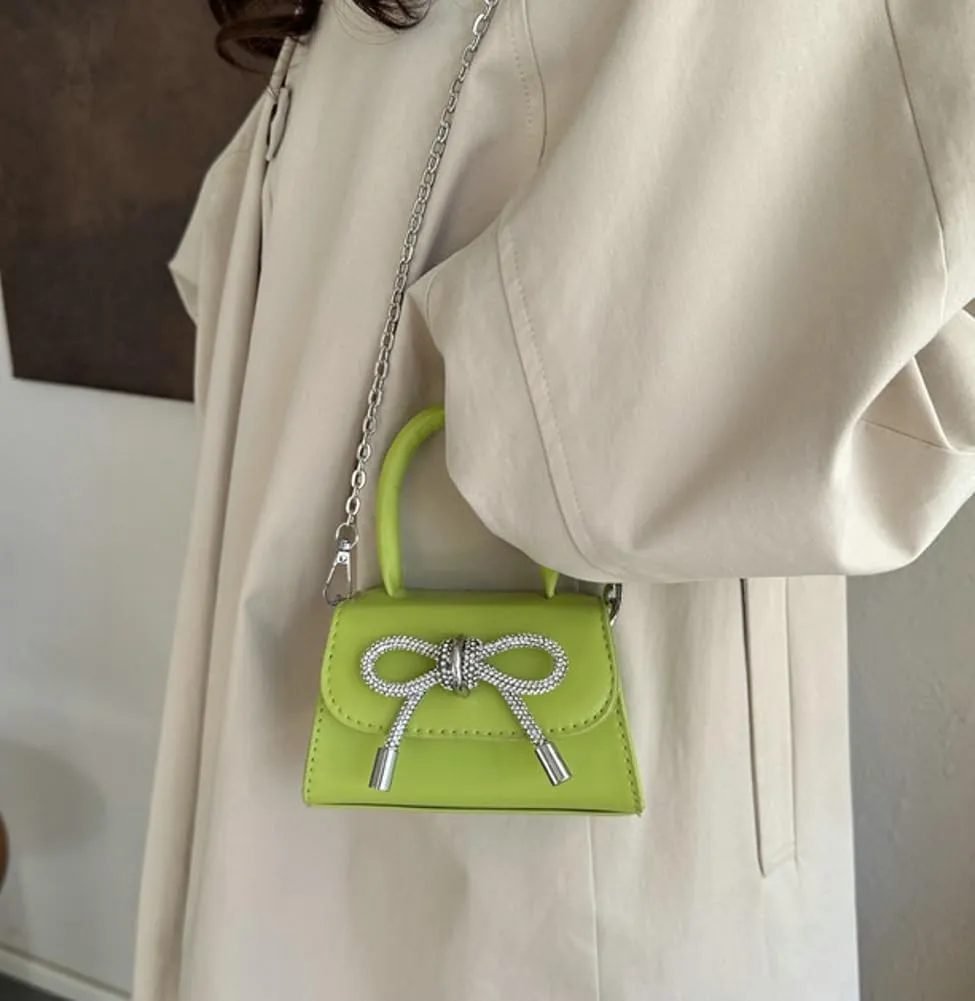 Crossbody Bag for Women Girls Cute Candy-Colored Tote with Patent Leather Glitter Shoulder Bag Small Square Bag