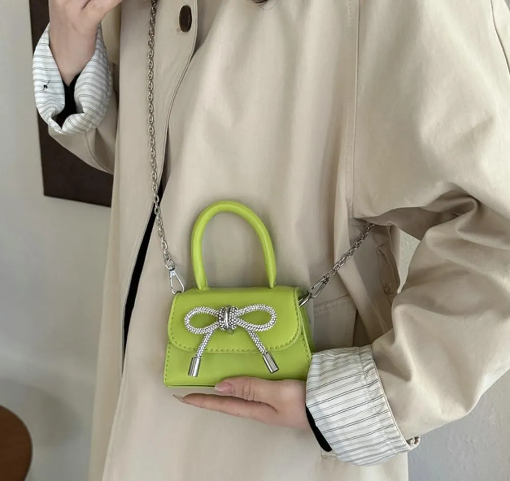 Crossbody Bag for Women Girls Cute Candy-Colored Tote with Patent Leather Glitter Shoulder Bag Small Square Bag