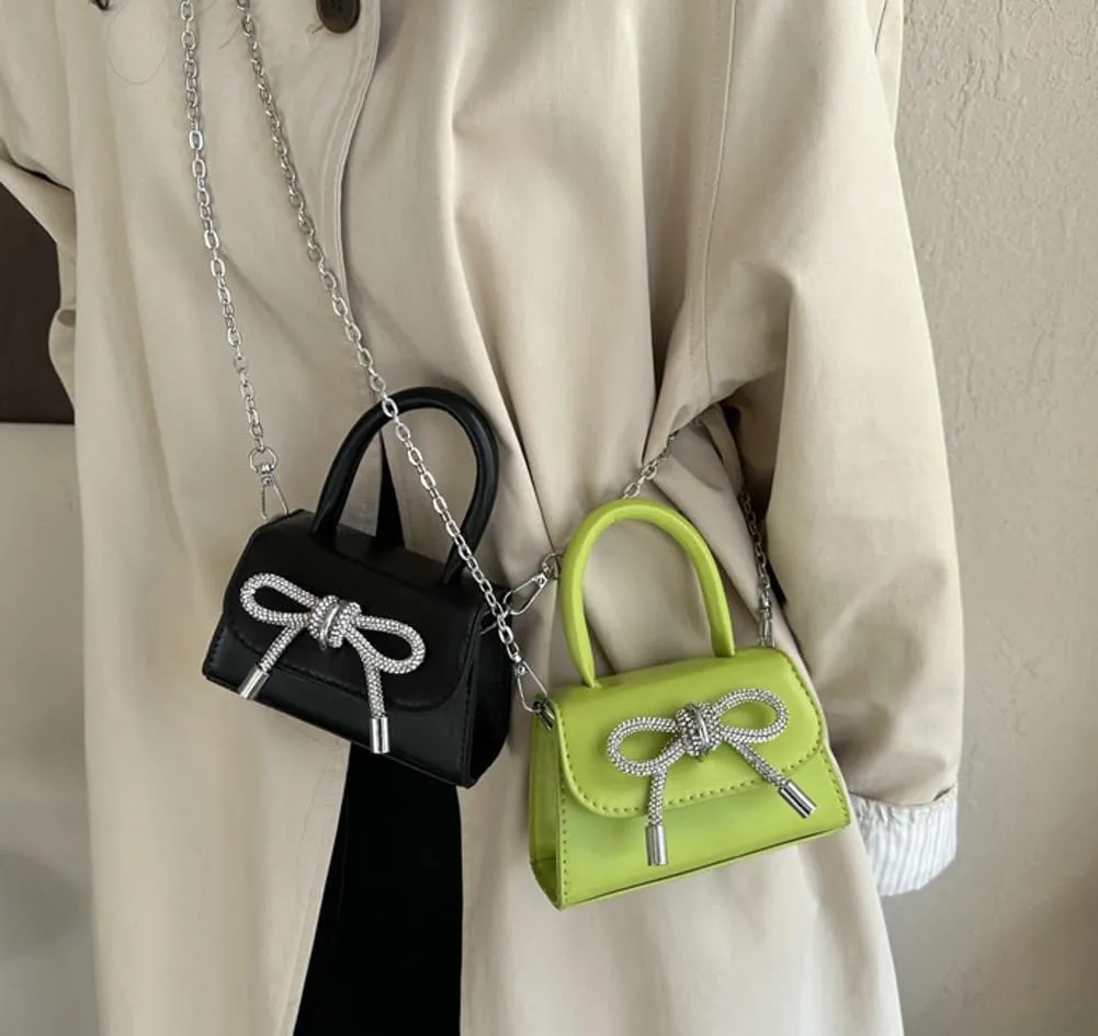 Crossbody Bag for Women Girls Cute Candy-Colored Tote with Patent Leather Glitter Shoulder Bag Small Square Bag