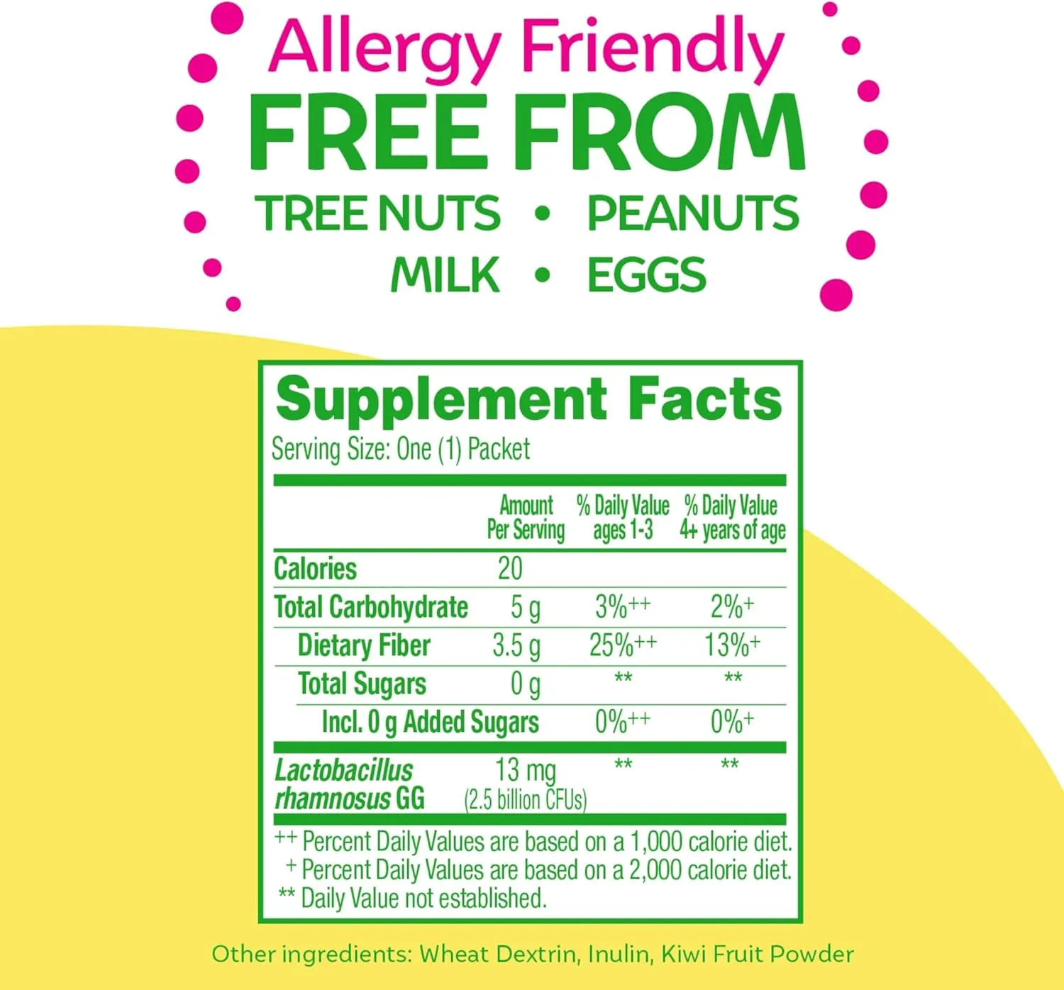 Culturelle Kids Probiotic   Fiber Packets (Ages 1 ) - 24 Count - Digestive Health & Immune Support - Helps Restore Regularity (Packaging may vary)