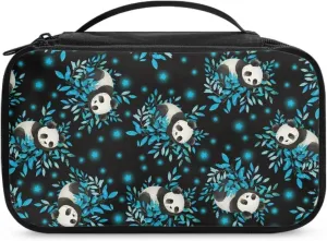 Cute Panda Makeup Bag with Brush Compartment Makeup Bag Small Cosmetic Bag for Purse Lightweight Cosmetic Train Case Zipper Pouch for Skin Care Products,Cosmetic Accessories