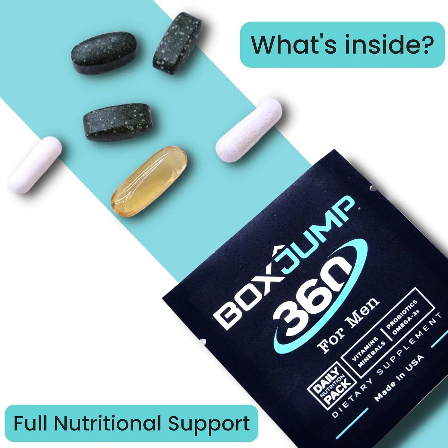 Daily Multivitamin for Men, Supplement with 30  Essential Vitamins and Minerals, Includes Vitamin A, C, D, E, B1, B2, B6, B12 for Energy, Immune Support, and Overall Health – 30-Day Supply