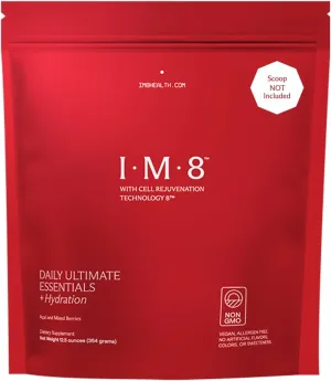 Daily Ultimate Essentials All-in-1 Multivitamin Supplement, 92 Nutrient Rich Ingredients CoQ10, Probiotics, Vitamins, Greens, GF, Acai Mixed Berry (30 Servings, Refill Pouch - Scoop NOT Included)