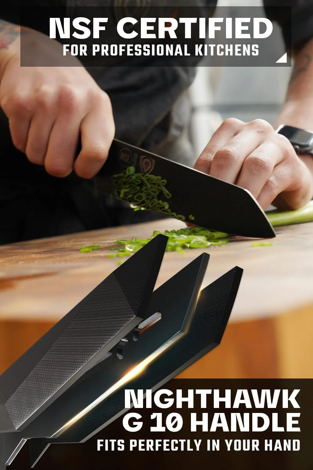 Dalstrong Santoku Knife - 7 inch - Shadow Black Series - Razor Sharp Kitchen Knife - Black Titanium Nitride Coated - High Carbon - 7CR17MOV-X Vacuum Treated Steel - Sheath - Vegetable - NSF Certified
