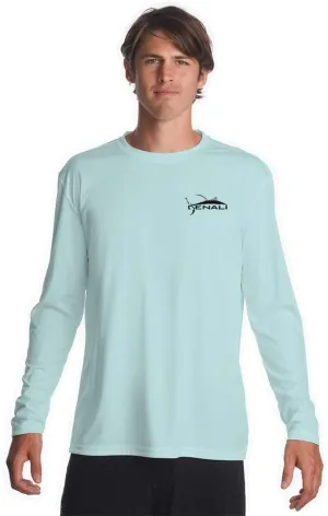 Denali Men's Tuna Logo Tournament Teaser UPF 50  Long Sleeve T-Shirt, UV Protection, Quick Dry Fisherman's Shirt