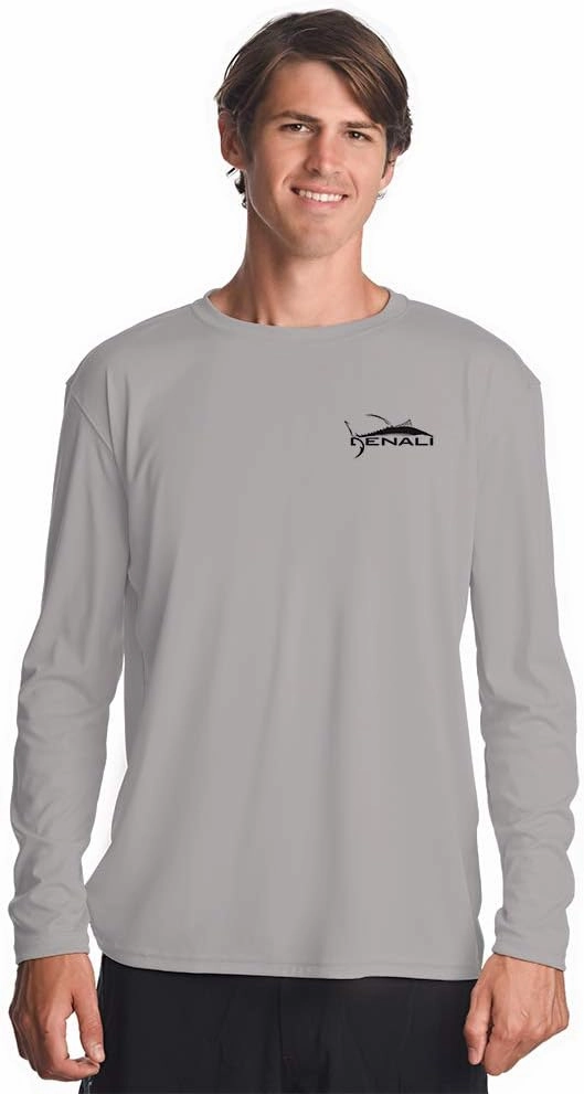 Denali Men's Tuna Logo Tournament Teaser UPF 50  Long Sleeve T-Shirt, UV Protection, Quick Dry Fisherman's Shirt