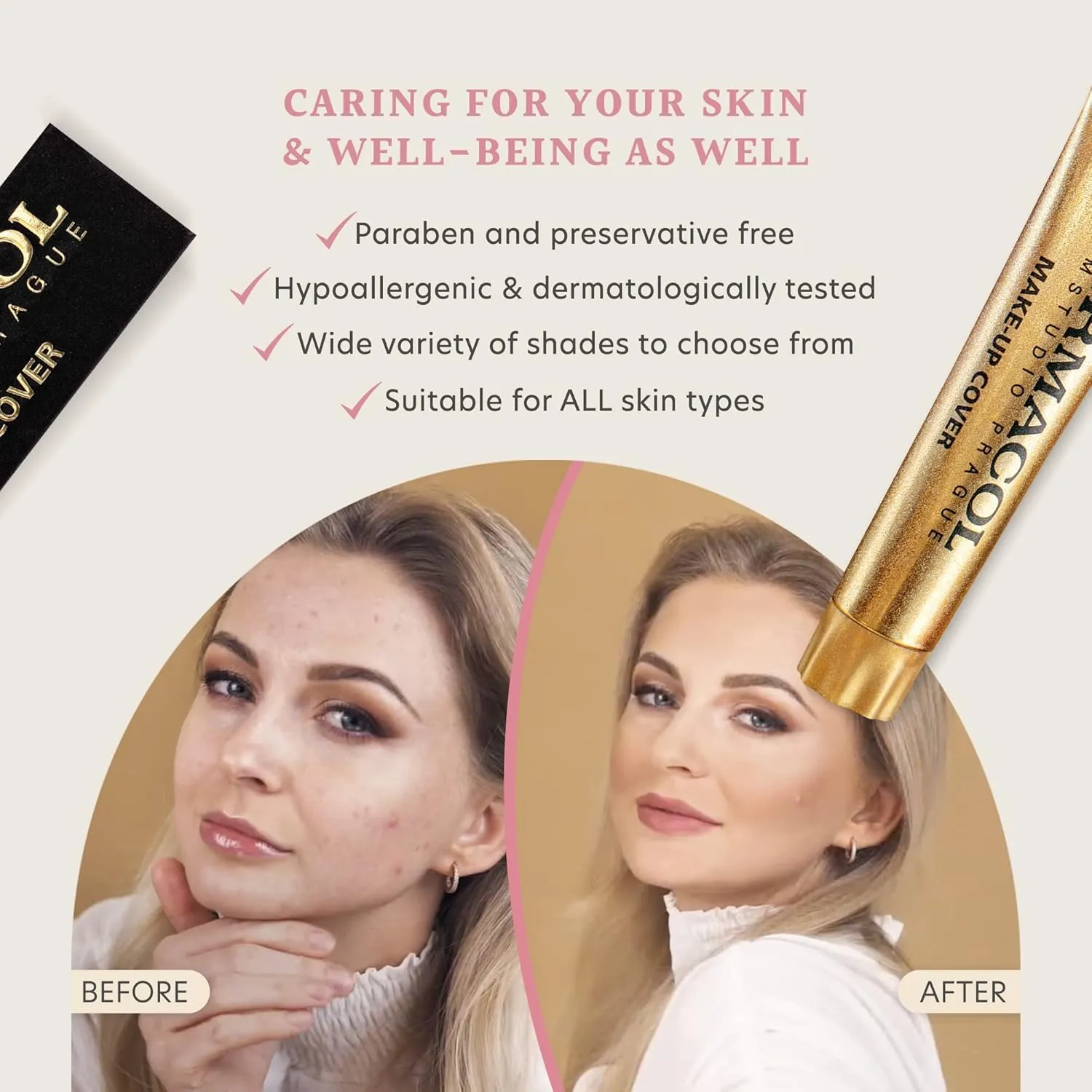 Dermacol - Full Coverage Foundation, Liquid Makeup Matte Foundation with SPF 30, Waterproof Foundation for Oily Skin, Acne, & Under Eye Bags, Long-Lasting Makeup Products, 30g, Shade 209