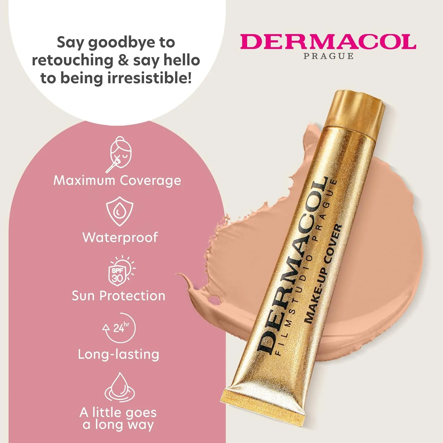 Dermacol - Full Coverage Foundation, Liquid Makeup Matte Foundation with SPF 30, Waterproof Foundation for Oily Skin, Acne, & Under Eye Bags, Long-Lasting Makeup Products, 30g, Shade 209