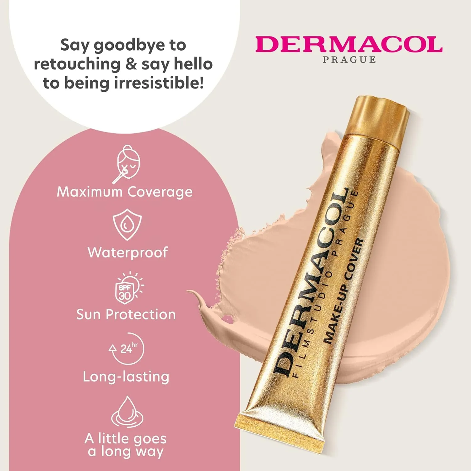 Dermacol Make Up Cover Waterproof Hypoallergenic SPF30 Shade 208 1 Ounce