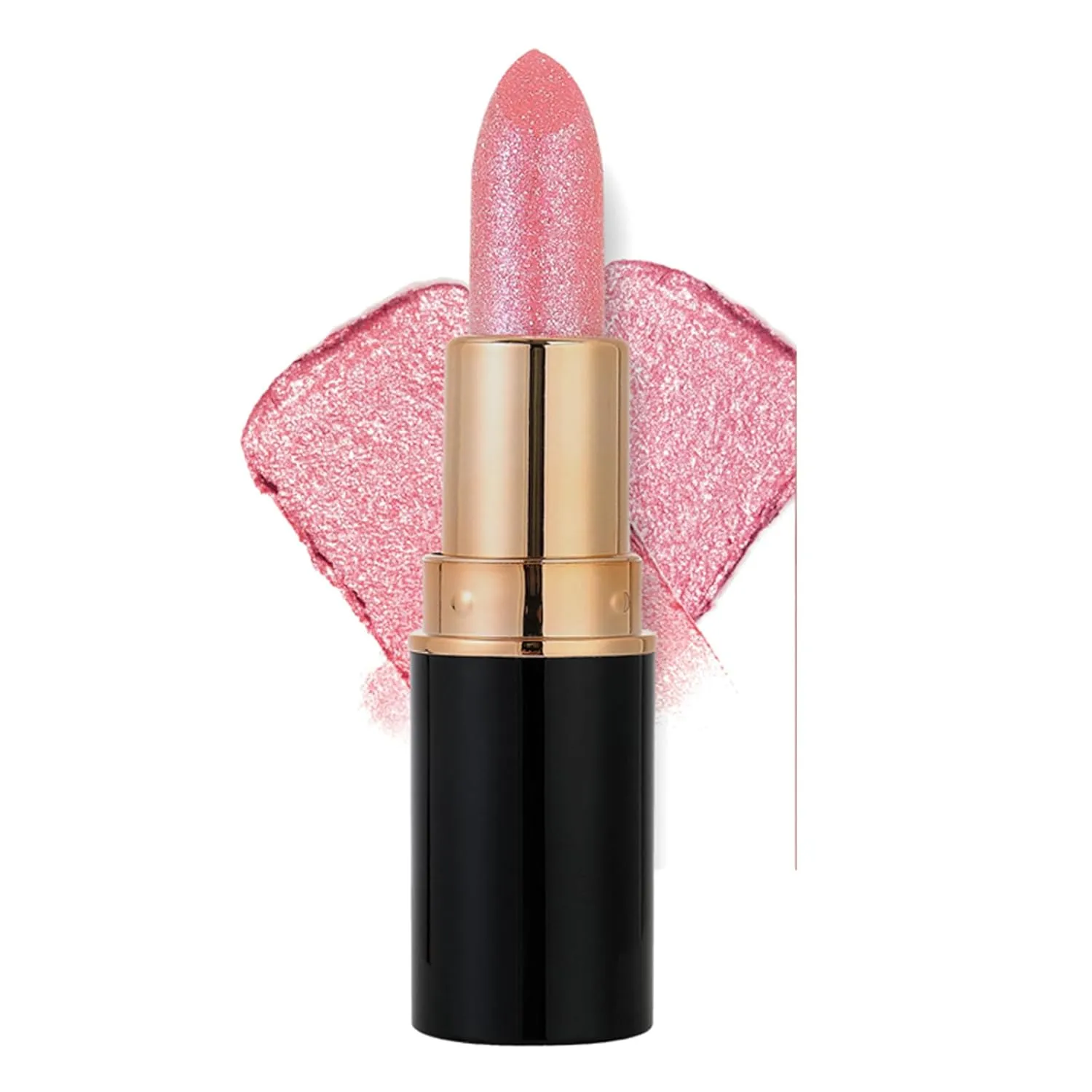 Diamond Lip Gloss Glitter Lipstick Waterproof, Metallic Lipstick for Women, Lightweight Hydrating Formula, Longlasting Waterproof Smudgeproof and Non-stick (#2, 0.2Fl Oz)