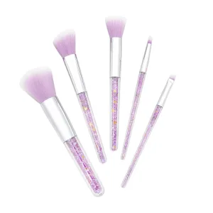 Didiseaon Practical Makeup Kit 5 Pcs Brush Set Double Sided Makeup Brushes for Liquid Foundation for Beginners and Professionals