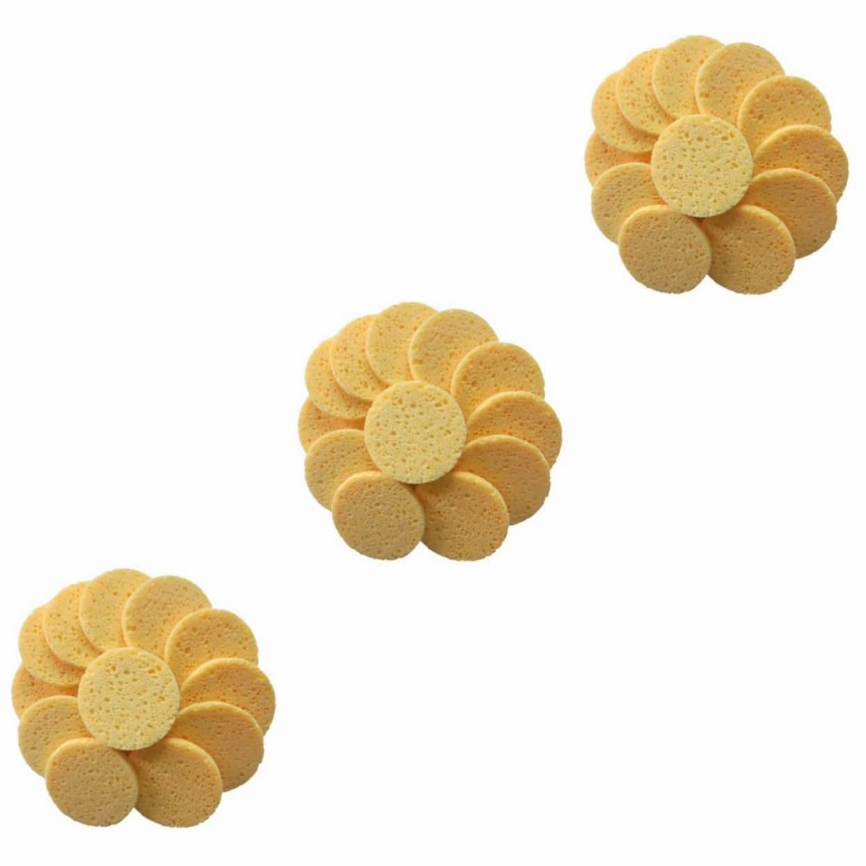 Didiseaon 3sets Super-soft Makeup Removal Pads Face Cleaning Puff Washable Cotton Rounds Round Makeup Sponge Skin-friendly 20pcs*3