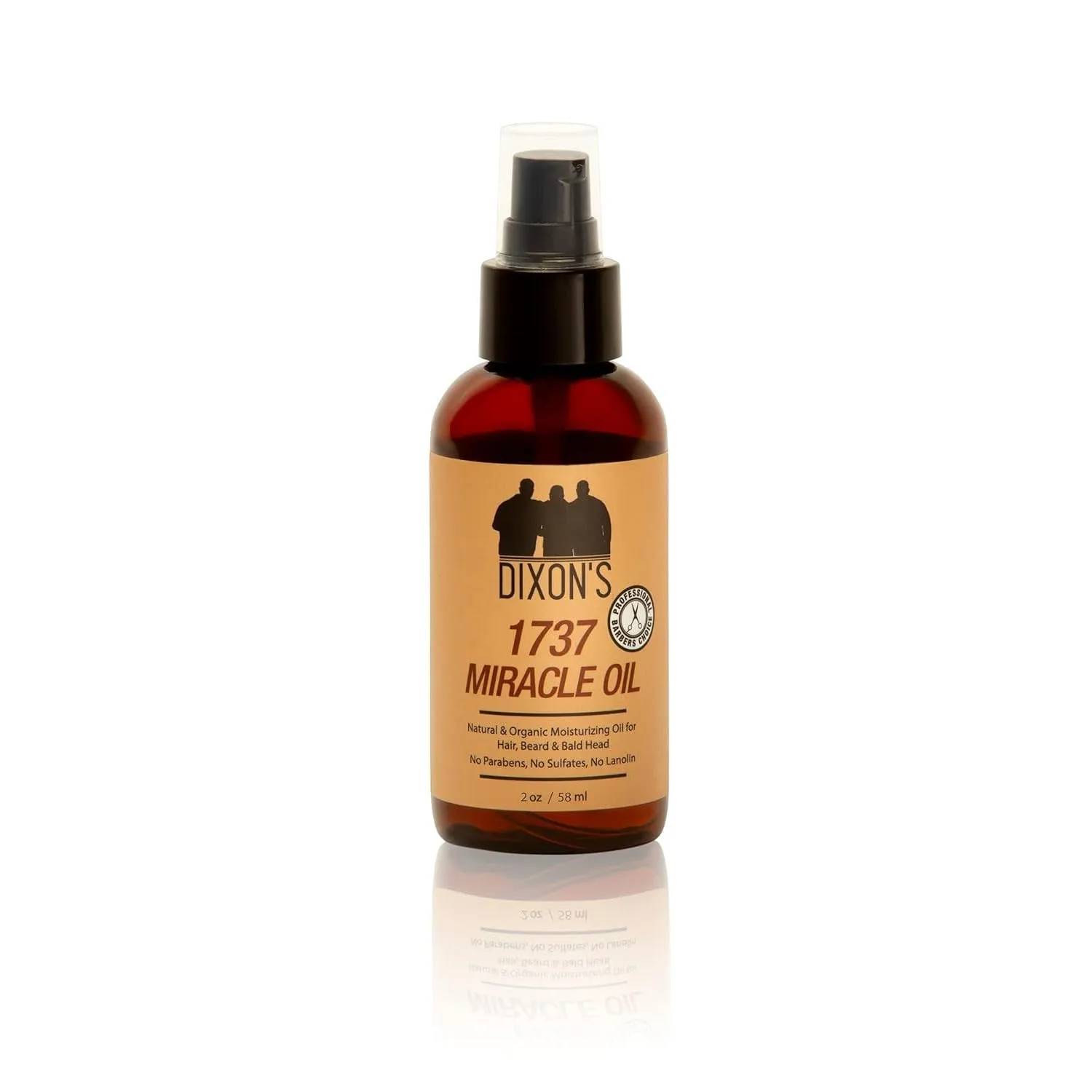 Dixon's 1737 Miracle Oil, Natural Organic Beard, Scalp, Hair Oil for Softening, Shine, Breakage Reduction, Scalp Hydration Organic Nourishment (2 fl Oz)