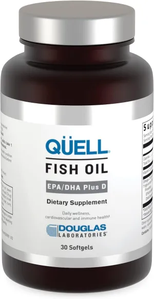 Douglas Laboratories Quell Fish Oil EPA/DHA Plus D | 3:2 Ratio of EPA to DHA Essential Omega 3 Fatty Acids Plus 1,000 I.U. of Vitamin D3* | 30 Softgels