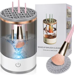 Electric Make Up Brush Cleaner Machine, USB Makeup Brush Washer, Automatic Cosmetic Brush Swirl, Brush Cleanser Tool, Clean and Dry in Efficient for Beauty Women, Girls