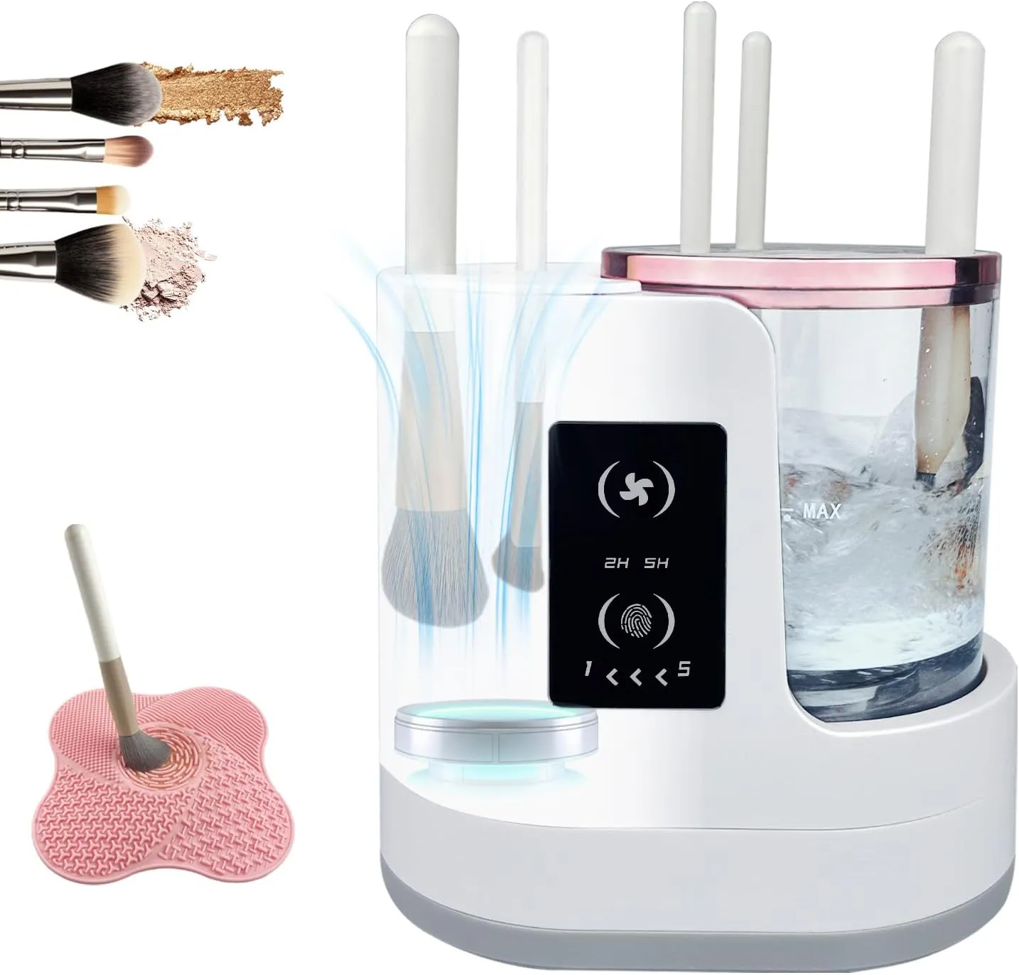 Electric Makeup Brush Cleaner and Dryer,3 in 1 Efficient Makeup Brush Washing Machine,Beauty Blender Cleaner,Suitable for All Types of Cosmetic Brushes