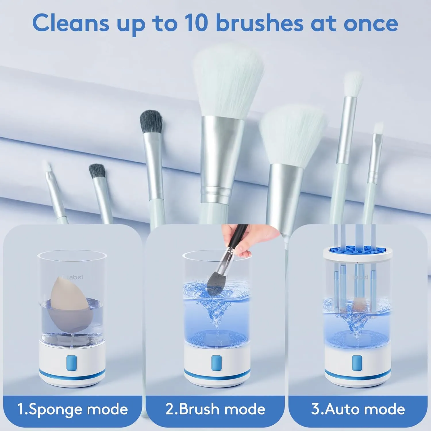 Electric Makeup Brush Cleaner machine, 2 in 1 Makeup Brush Washer Combined, Automatic Spinning Cosmetic Brush Cleaner Ceanser For Beauty Women, Girls