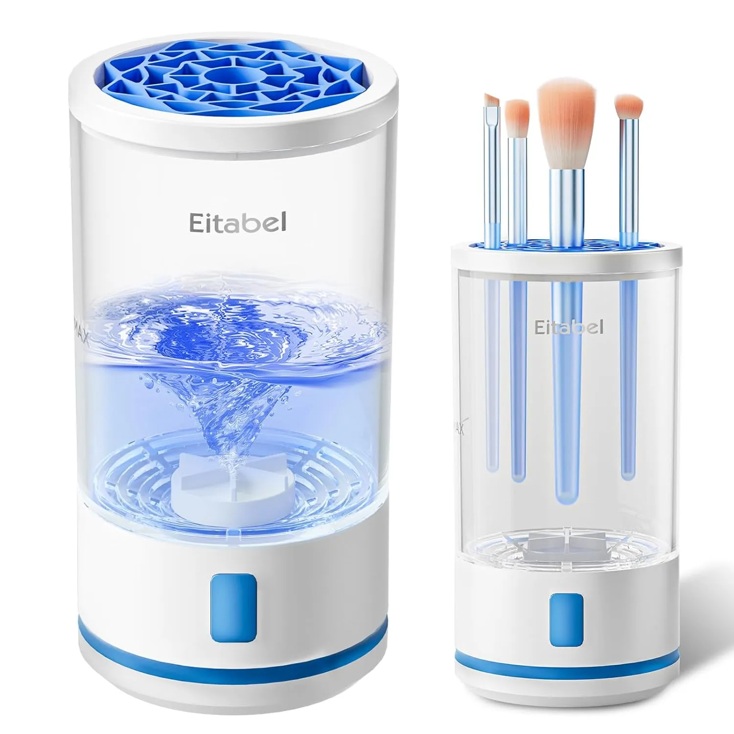 Electric Makeup Brush Cleaner machine, 2 in 1 Makeup Brush Washer Combined, Automatic Spinning Cosmetic Brush Cleaner Ceanser For Beauty Women, Girls