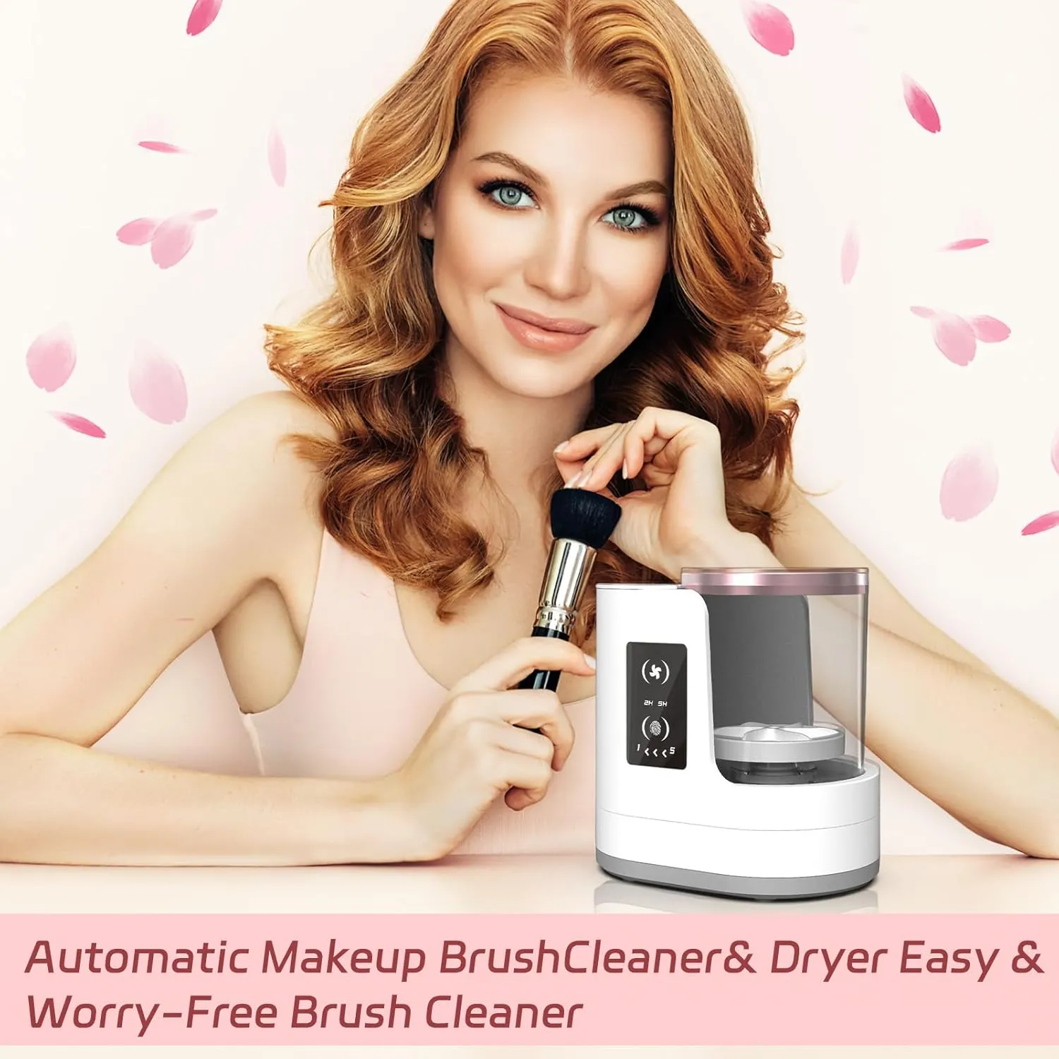 Electric Makeup Brush Cleaner, Makeup Brush Cleaner and Dryer, Makeup Brush Cleaner Machine, Makeup Brush Washer, Beauty Blender Cleaner Machine, Cleaner Tool for Makeup Brush and Sponges