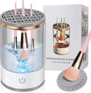 Electric Makeup Brush Cleaner - Portable Compact Design for Travel Home Use - Professional Makeup Brush Cleaning Machine - Automatic Makeup Brush Cleaner in Efficient for Beauty Women, Girls