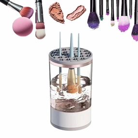 Electric Makeup Brush Cleaner,2025 New The Cozy Brush Cleaner,Quick Efficient Machine for Deep Cleaning All Types of Brushes,for Makeup Lovers Professionals,Cosmetic Brush Cleaner (transparent)