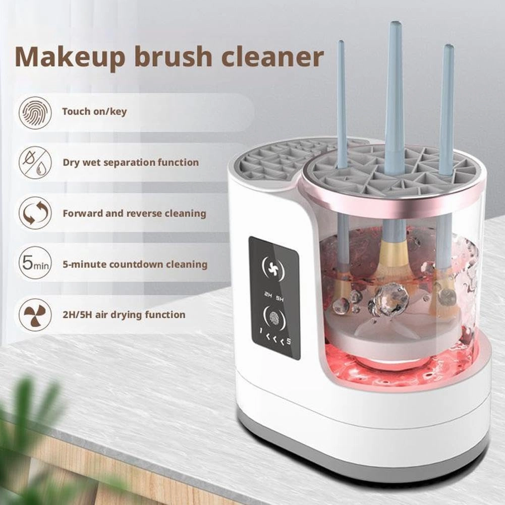 Electric Makeup Brush Cleaner, 3 in 1 Makeup Brush Cleaner and Dryer, 2025 Upgrade Portable Automatic USB Cosmetic Brushes Cleaner Tool Beauty Makeup Brush Type, Deep Clean