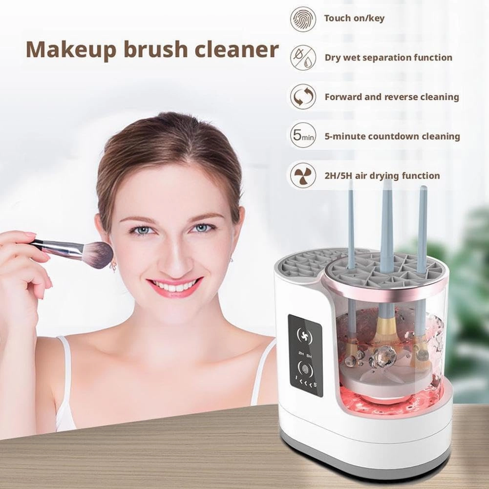 Electric Makeup Brush Cleaner, 3 in 1 Makeup Brush Cleaner and Dryer, 2025 Upgrade Portable Automatic USB Cosmetic Brushes Cleaner Tool Beauty Makeup Brush Type, Deep Clean