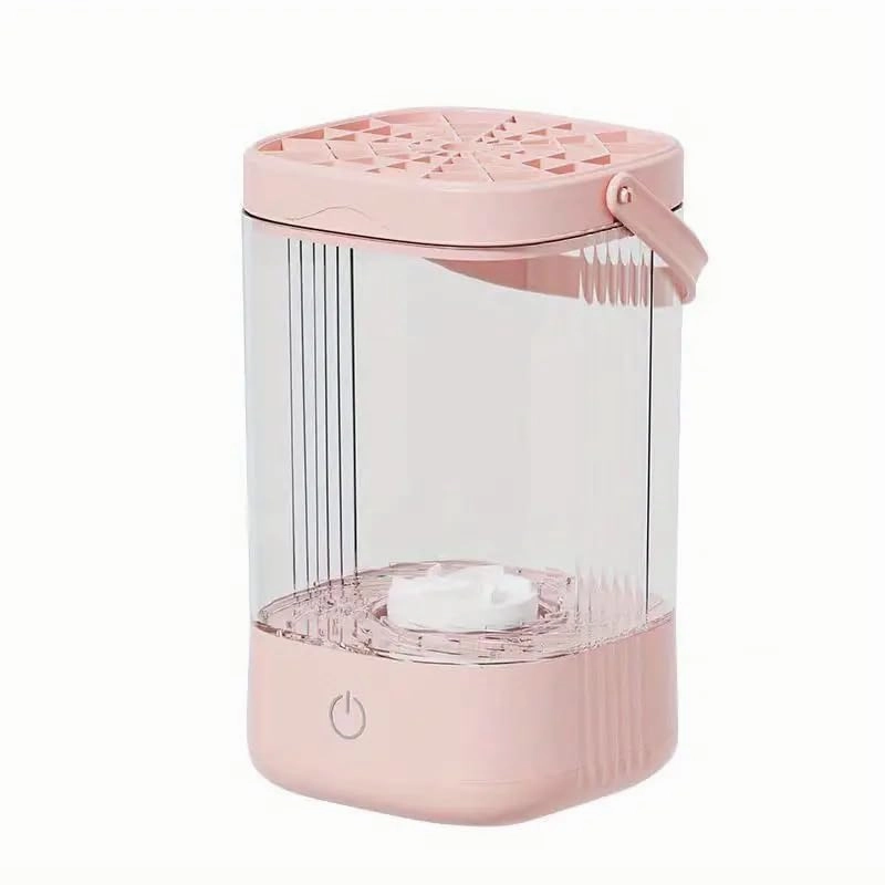Electric Makeup Brush Cleaner, Deep Clean Brushes Blender Clearer Machine Eyeshadow Brush Cleaner Automatic Electric USB Power-Pink