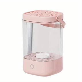 Electric Makeup Brush Cleaner, Deep Clean Brushes Blender Clearer Machine Eyeshadow Brush Cleaner Automatic Electric USB Power-Pink